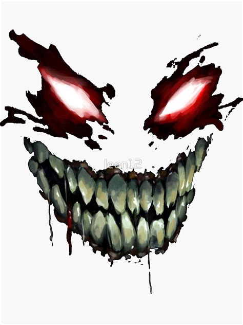 Evil Smile Sticker By Leen12 Redbubble