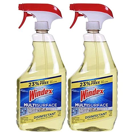 Windex Antibacterial Multi Surface Cleaner 32 Fl Oz Spray Bottle Pack