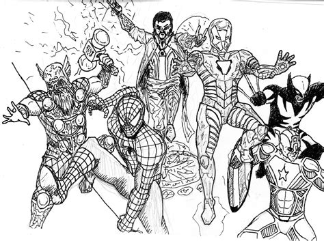 Discover 141 Avengers Team Drawing Latest Vn