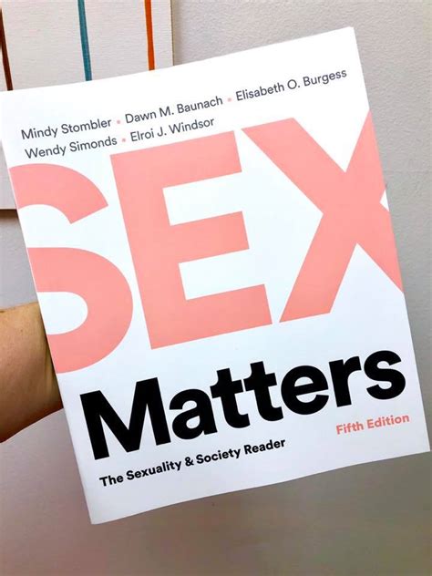 Sex Matters The Sexuality And Society Reader