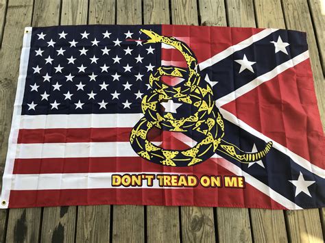 Fly this flag on your flagpole to state don't tread on me with the rebel twist! Badass Dont Tread On Me Rebel Flags : New Bad Ass Flags ...