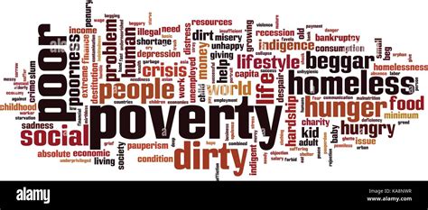 Poverty Word Cloud Concept Vector Illustration Stock Vector Image