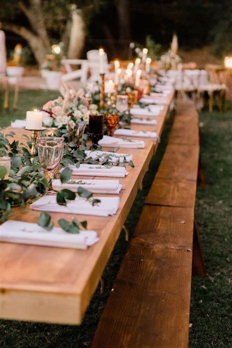A Rustic Boho Chic Table Setting For This Outdoor Backyard Wedding