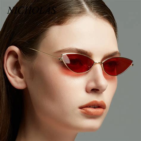 nicholas small frame cat eye sunglasses women brand sun glasses women female eyewear oculos de