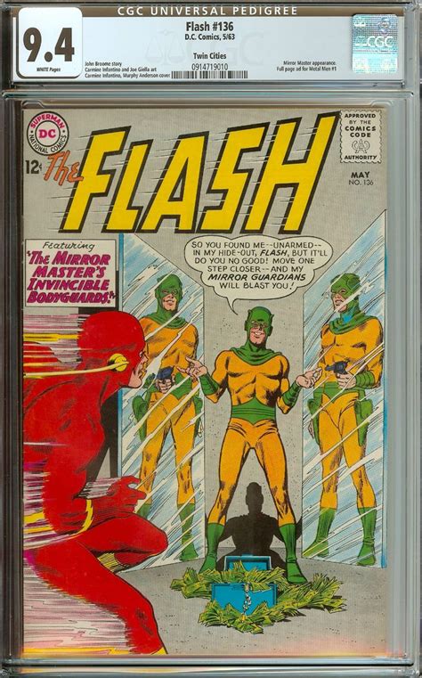 Flash 136 Cgc 94 White Pages Flash Comics Silver Age