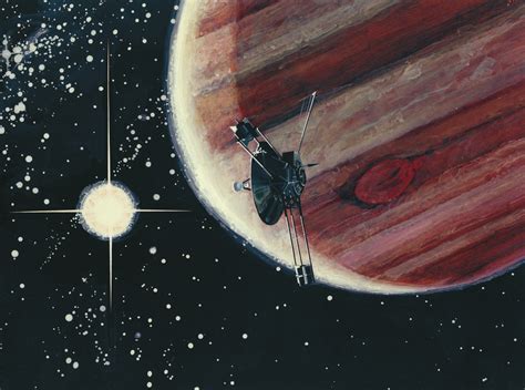 Pioneer 10 Encounters Jupiter In 1973 Nasa Concept Art By Rick Guidice