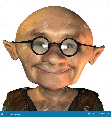 Old Man Cartoon Character With Glasses