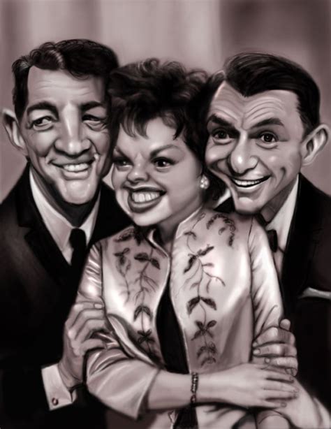 Dean Martin Frank Sinatra Celebrity Caricatures Caricature Sketch