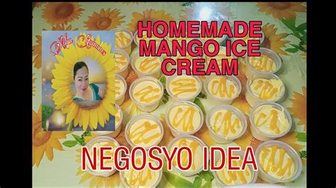 Paano Gumawa Ng Fluffy Ice Cream Pangnegosyo Idea Homemade Mango Ice Cream Murang Puhunan Youtube