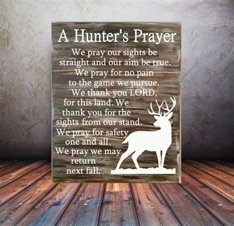 Hunting Hunters Prayer Home Decor Signs Prayer Signs