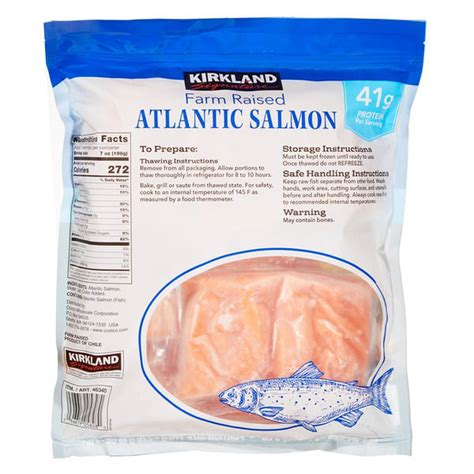 Kirkland Signature Farmed Atlantic Salmon Individually Wrapped 3 Lbs 3 Lb Delivery Or Pickup