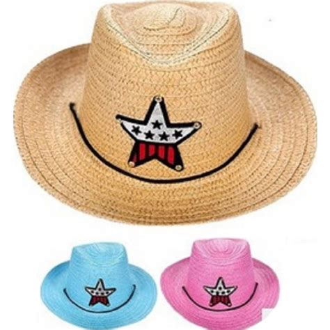 Kids Cowboy Hat Wsparkle Star Sold By The Dozen