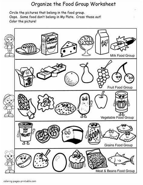 If you do not allow these cookies then some or all of. Cute food coloring pages. Food group worksheet || COLORING ...