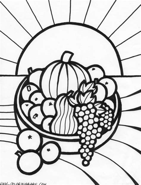Fruits and vegetables for kids printable coloring pages are a fun way for kids of all ages to develop creativity, focus, motor skills and color recognition. Coloring Pages Of A Bowl Of Fruit - Coloring Home