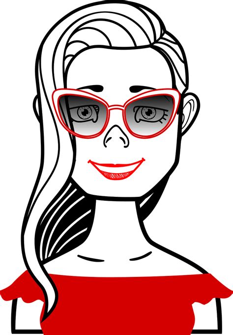 Female Sunglasses Vector Clipart