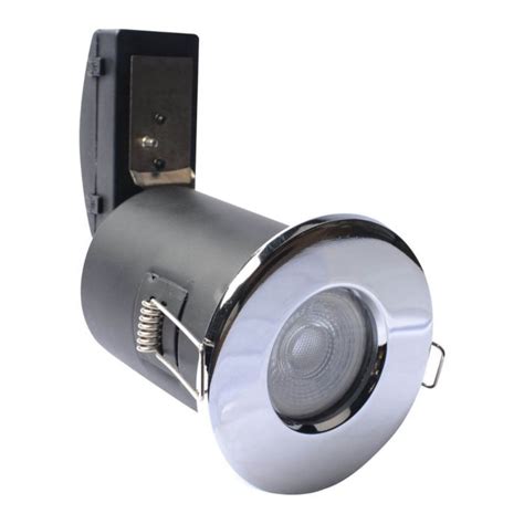 Ip65 Shower Fixed Fire Rated Downlight Polished Chrome