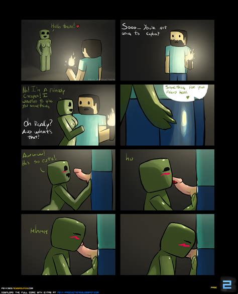 Post Creeper Minecraft Steve Comic Psyk