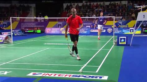 Perfect backhand by viktor axelsen. Viktor Axelsen power smash - 2014 INTERSPORT European C ...