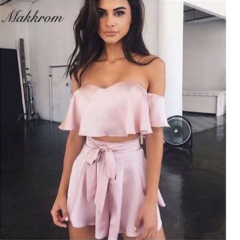 Fashion Sets 2018 Summer Style Tops And Skirts Two Pieces