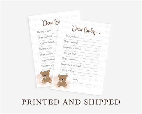 Teddy Bear Wishes For Baby Dear Baby Cards Teddy Bear Baby Etsy