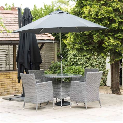 Phi villa metal outdoor patio dining set, table and 4 chairs set of 5. Katie Blake by Glencrest Seatex Chatsworth 4 Person Round ...
