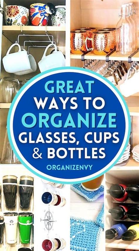 Gorgeous Ways To Organize Glassware Cups And Water Bottles