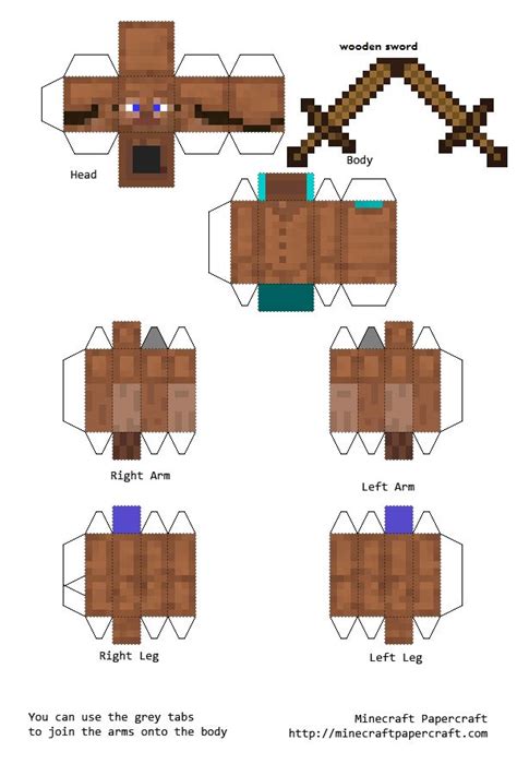 Papercraft Steve With All Armor Minecraft Crafts Minecraft