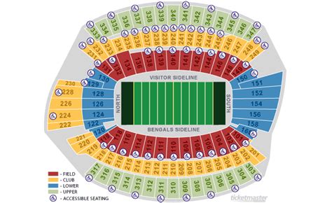 Paul Brown Stadium Seating Chart Seat Numbers Elcho Table