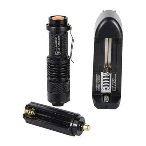 Led Flashlight Zoomable 1200 Lumen Rechargeable For Security Sake