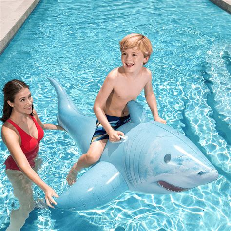 Realistic Ft Inflatable Shark Ride On Pool Float Pool Supplies Canada