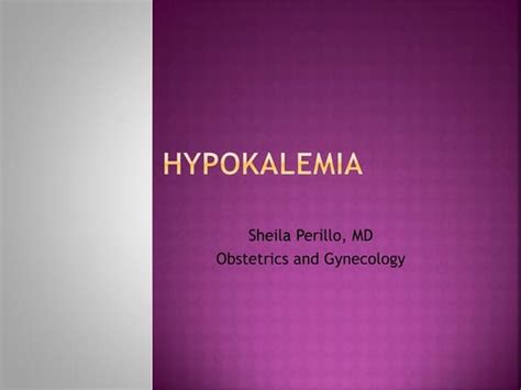 Hypokalemia Diagnosis Causes And Treatment