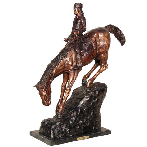 Bronze Frederick Remington Mountain Man Tabletop Sculpture Florida