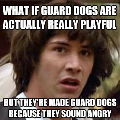 What If Guard Dogs Are Actually Really Playful But Theyre Made Guard