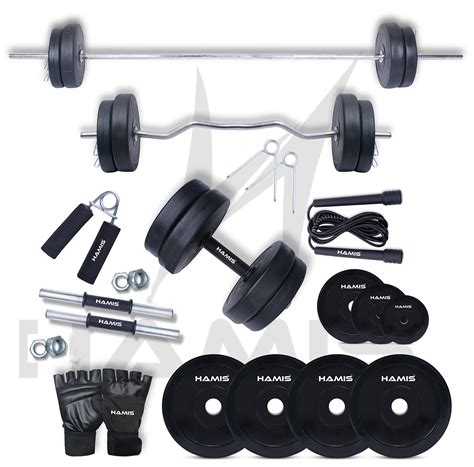 Buy Hamis Home Gym Set Gym Equipments Home Gym Combo Rubber Dumbbell