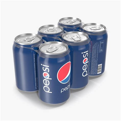 Six Pack Of Cans Pepsi 3d Model Ad Canspackmodelpepsi Fast Food