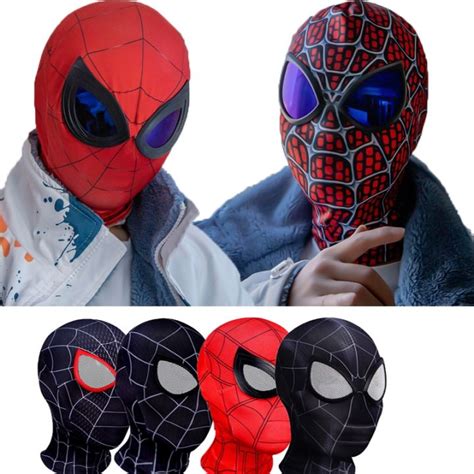 Kids Superhero Masks Into Spiderman Verse Miles Morales Mask Cosplay