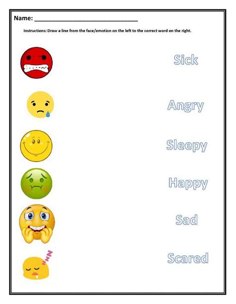 Feelings And Emotions Interactive Worksheet