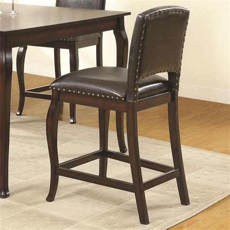 Bar Units And Bar Tables Bar Stool With Black Vinyl Seat And Back And