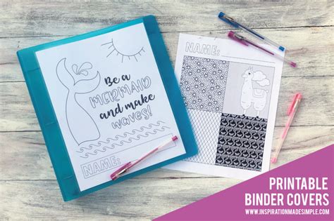 Printable Coloring Page Binder Covers Inspiration Made Simple Binder Covers Binder Covers