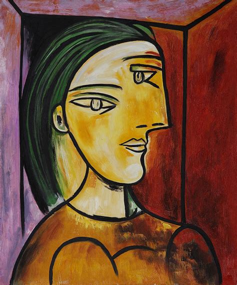 But throughout those early decades, lots of the artists enjoyed using paints which can be called tempera, rather than using oils. Cubist Oil Painting 20*24" Reproduction Pablo Picasso ...