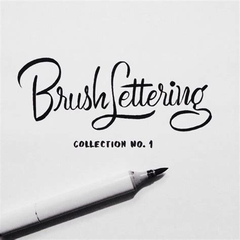 Just Posted Brush Lettering Collection No 1 On Behance Which Is An