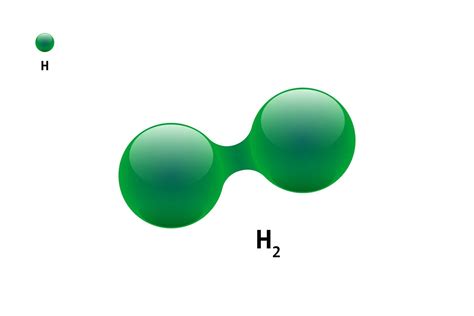 Modelo De Química Do Elemento Científico Da Molécula Hidrogênio H2