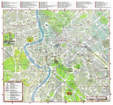 Tourist Map Of Rome City Center Rome Italy Europe Mapsland