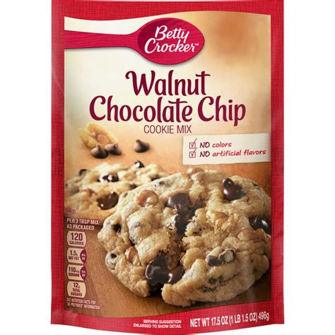 Betty Crocker Walnut Chocolate Chip Cookie Mix 175 Oz Box Walmart