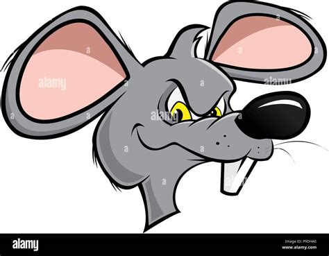 Cartoon Vector Illustration Of A Rat Face Stock Vector Image And Art Alamy
