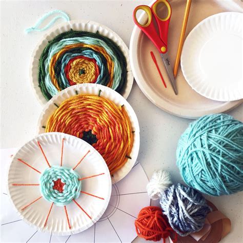 Paper Plate Weaving — Sunshine Craft Co Yarn Crafts For Kids