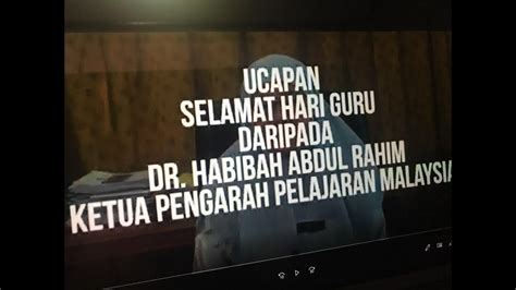 Timbalan menteri pelajaran (1) dan (11). UCAPAN KETUA PENGARAH PELAJARAN MALAYSIA (DR HABIBAH ABDUL ...