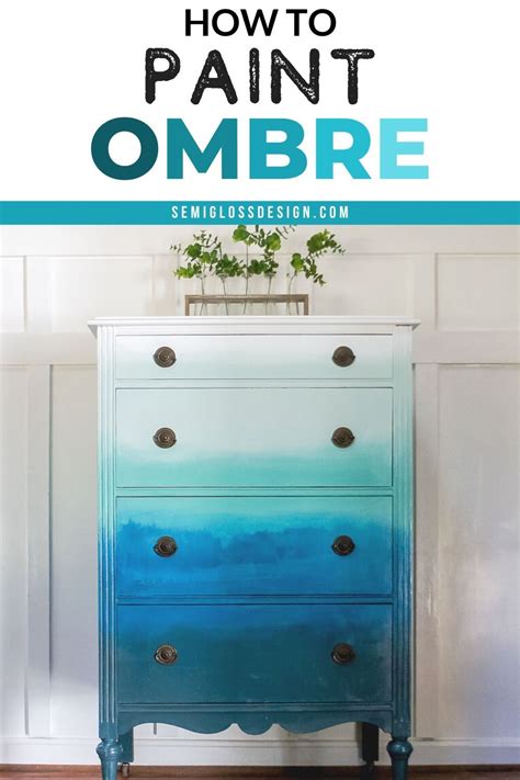 How To Create A Gorgeous Blended Ombre Dresser Inspired By The Beach