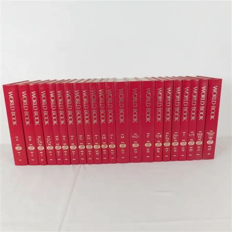Complete 22 Book Set 1988 World Book Encyclopedia Red Cover Gold