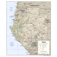 Large Political And Administrative Map Of Gabon With Roads Cities And
